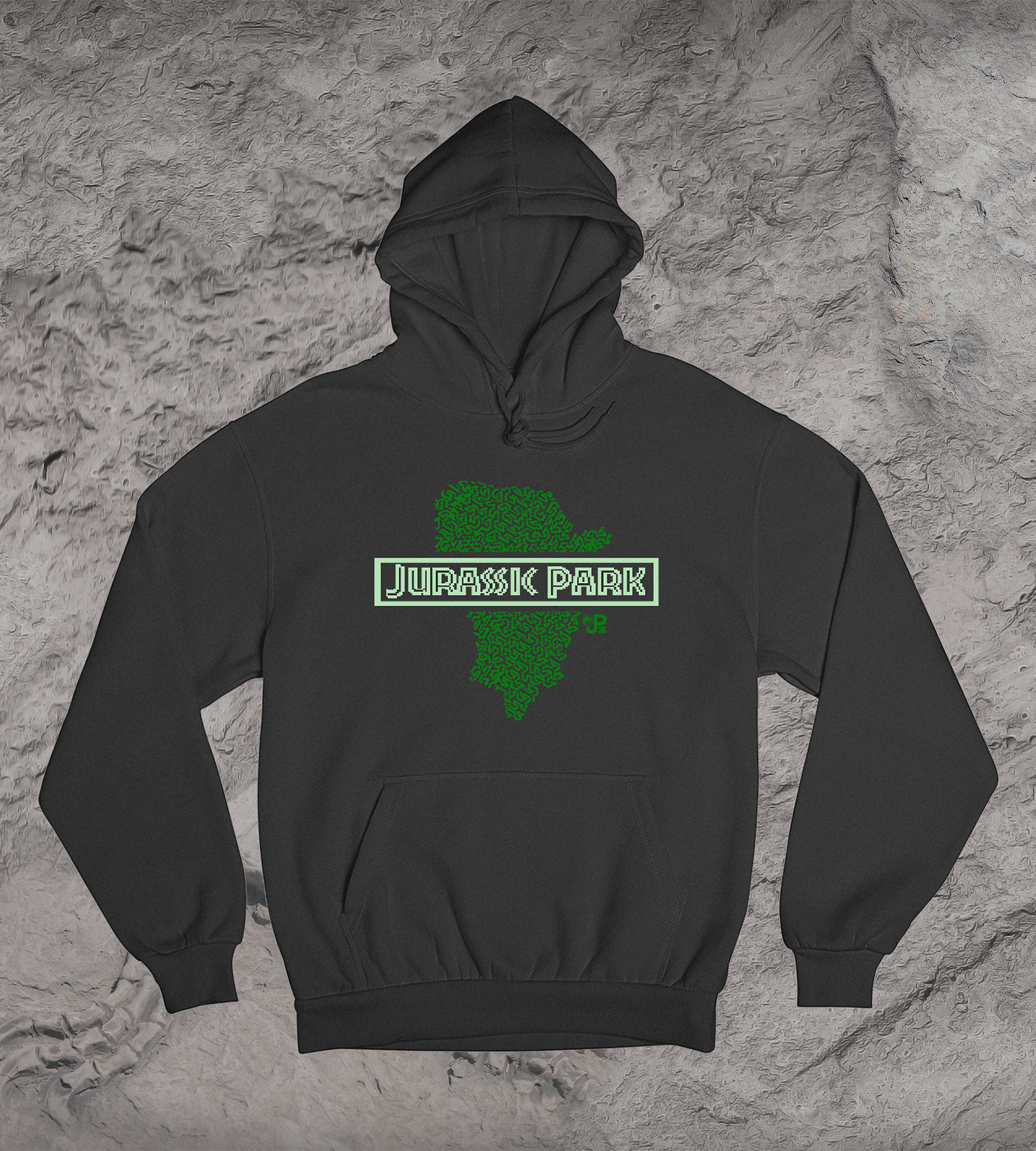limited-run-jurassic-park-isla-nubar-pixel-hoodie-l-grau image 2
