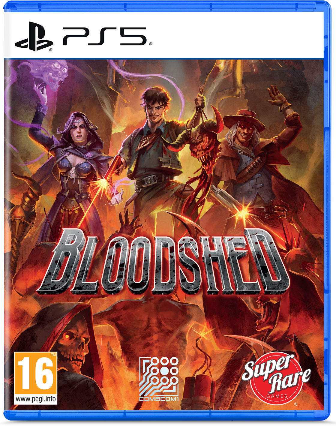 super-rare-games-bloodshed-ps5-28-spiel-roguelite-disc-slipcover image 1