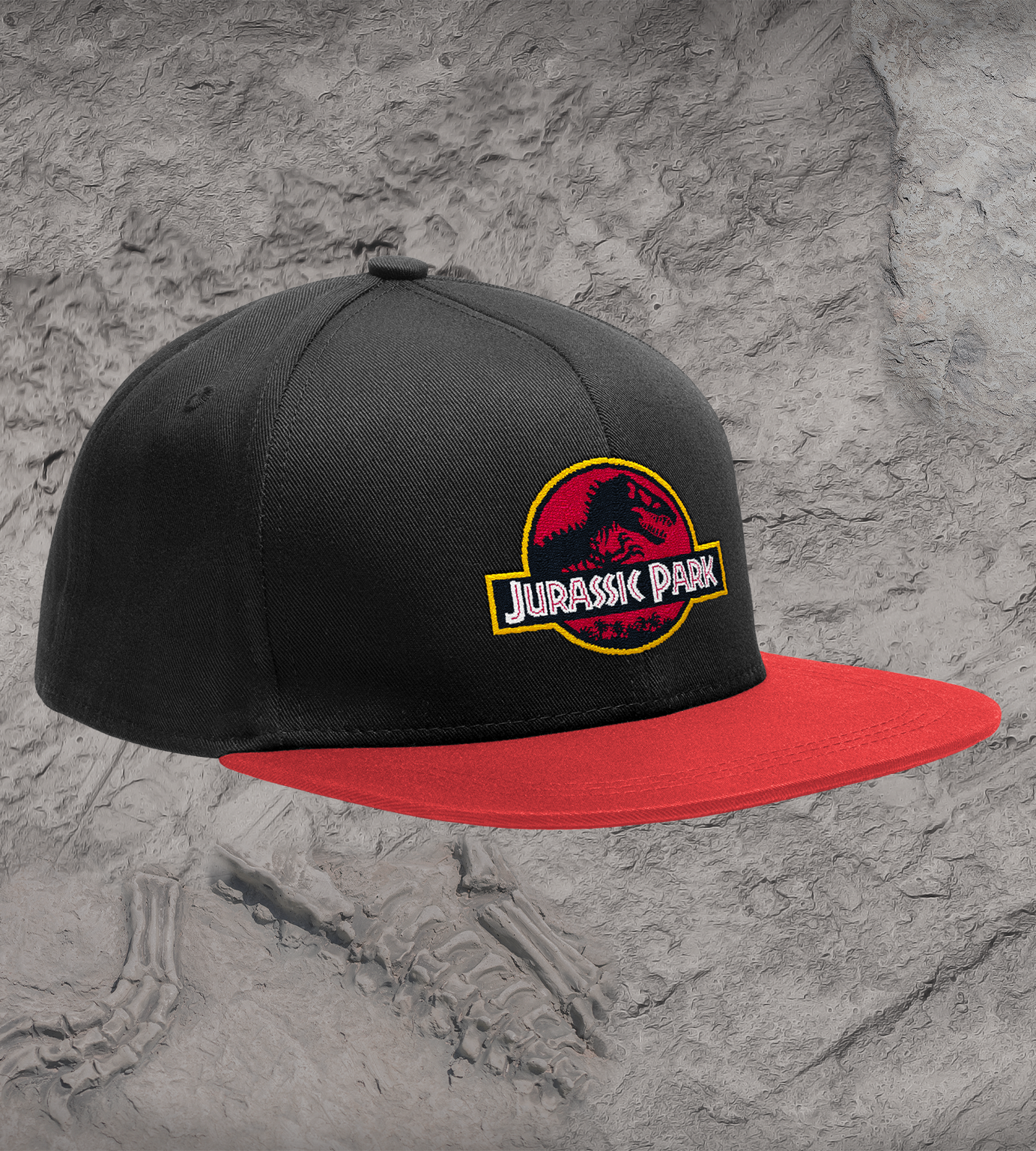 limited-run-jurassic-park-snapback-cap-m-tze-rot-schwarz image 2
