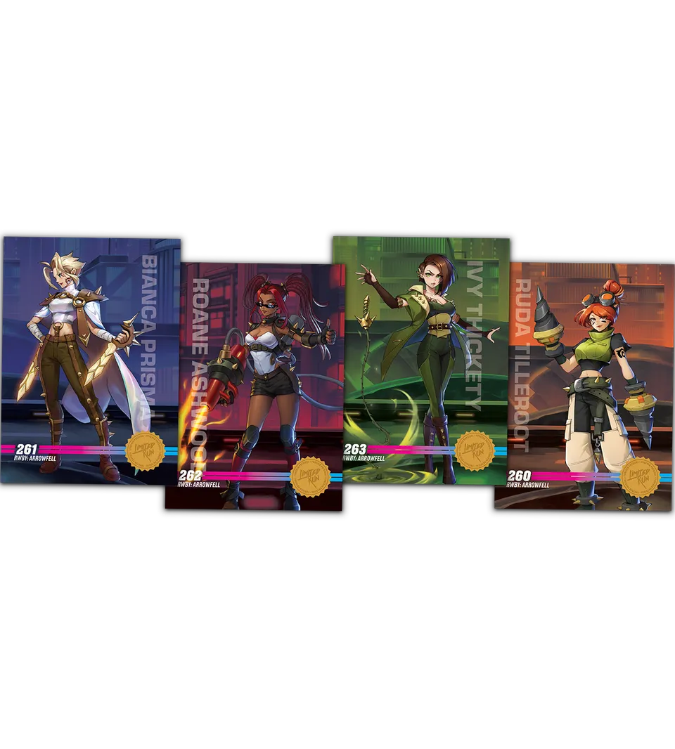 limited-run-games-rwby-arrowfell-team-brir-trading-cards-sammelkarten image 1
