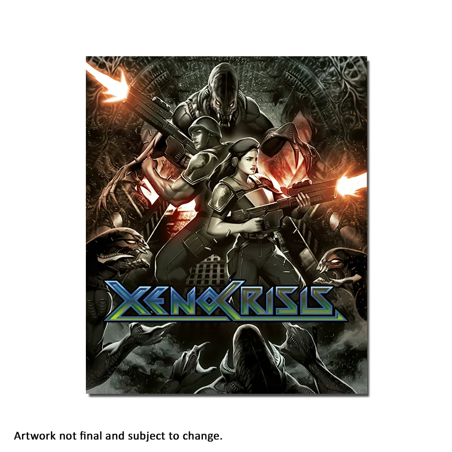 strictly-limited-games-xeno-crisis-green-art-card-alu-platte-14x17 image 1