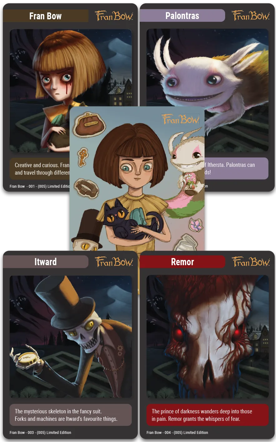 super-rare-games-tc-105-fran-bow-trading-cards-booster-3er image 1