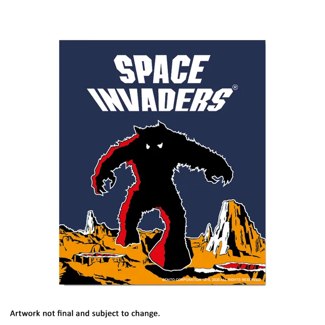 strictly-limited-space-invaders-retro-art-card-alu-bild-14x17-cm image 1