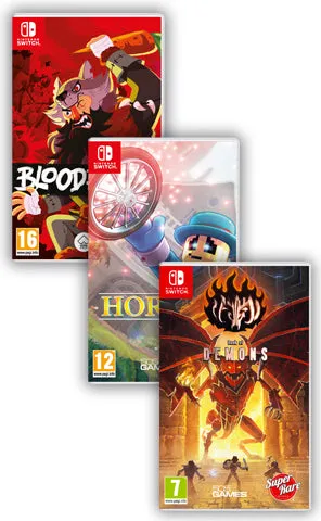 super-rare-games-pb-18-bloodroots-horace-book-of-demons-switch-bundle image 1