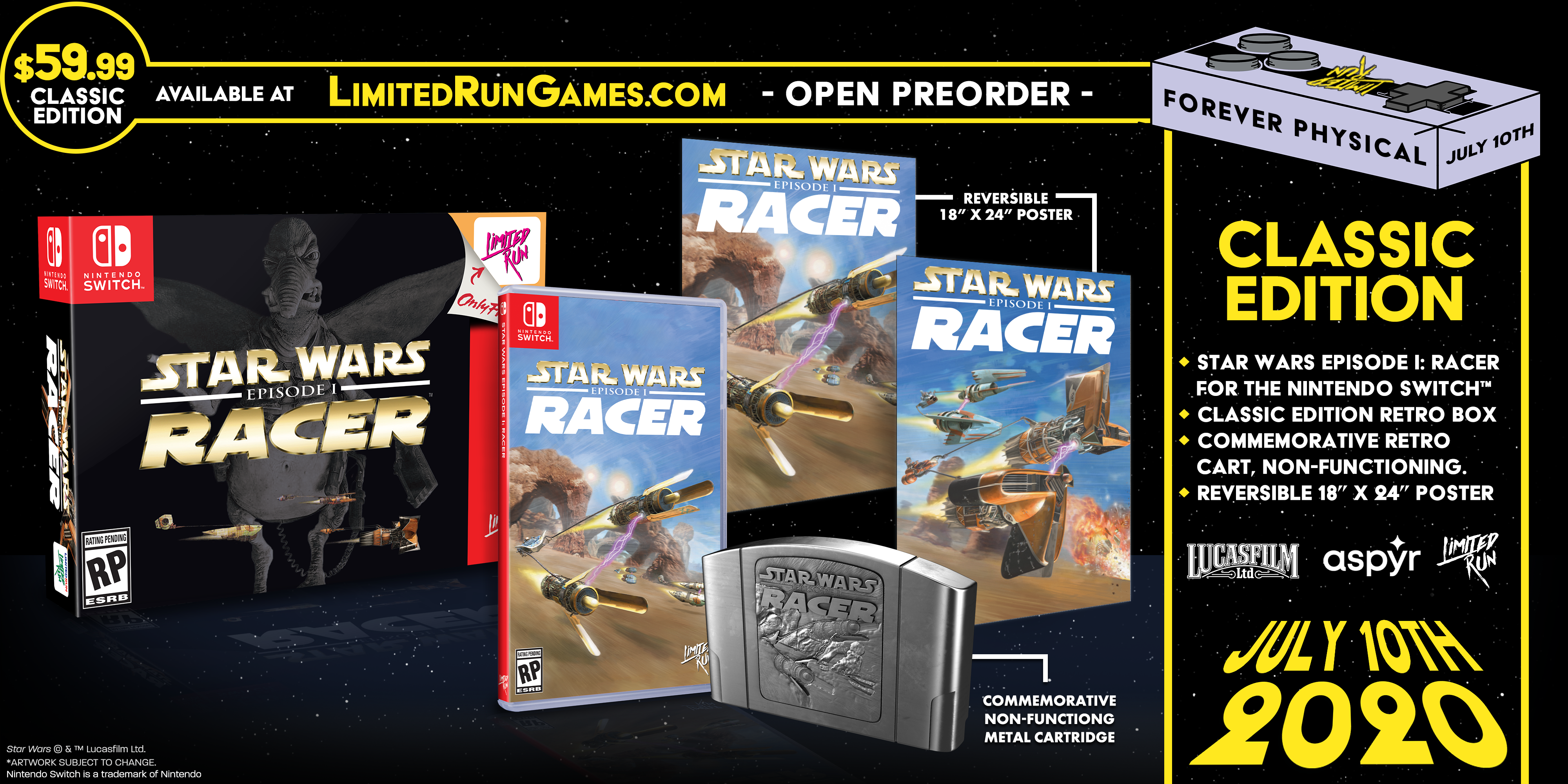 limited-run-77-star-wars-episode-i-racer-switch-spiel-classic-edition image 2