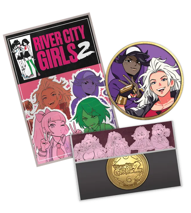 limited-run-river-city-girls-2-sammler-m-nze-collectible-coin image 1