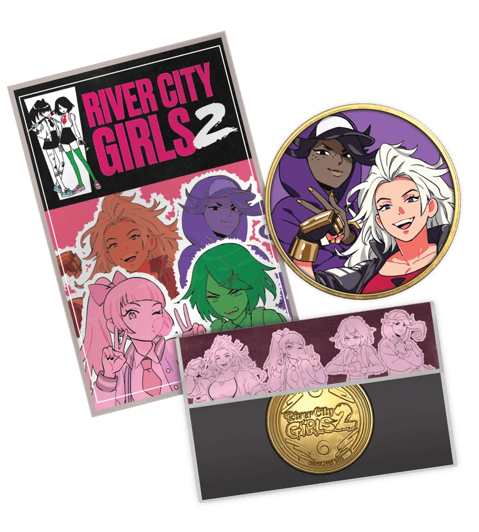 limited-run-river-city-girls-2-sammler-m-nze-collectible-coin image 1