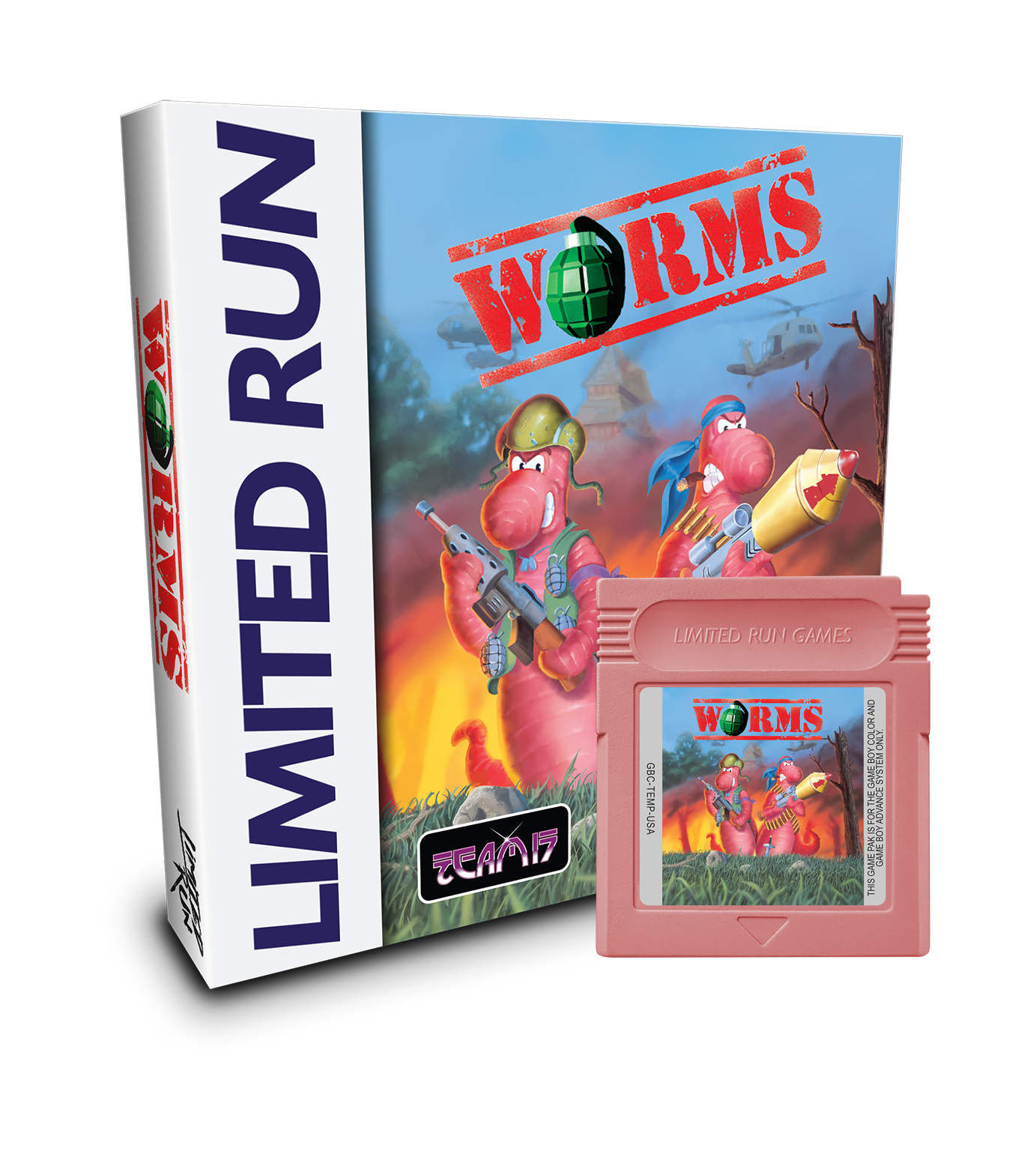 limited-run-worms-gb-game-boy-modul-peach-sammler image 1
