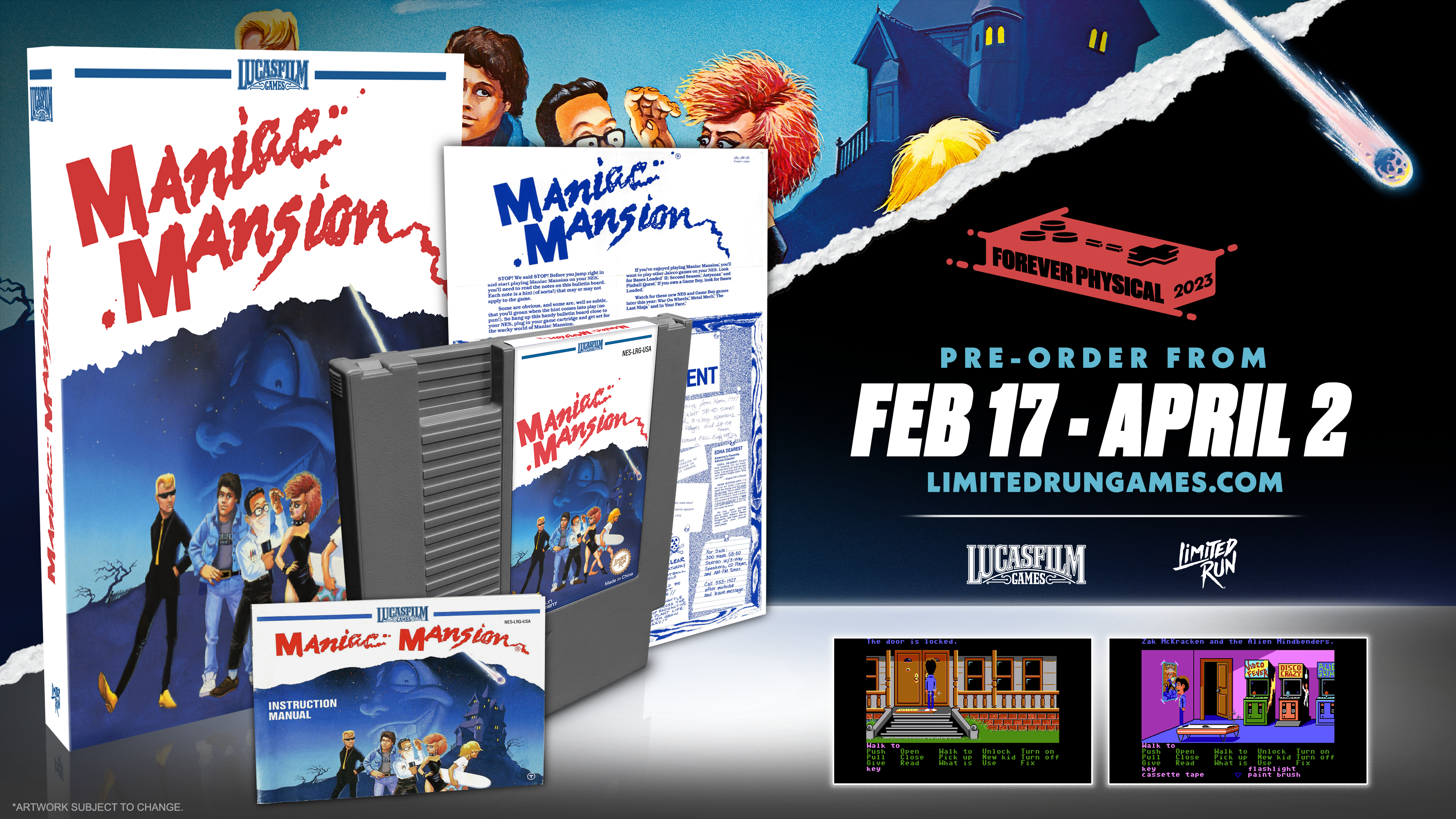 limited-run-maniac-mansion-nes-modul-cartridge-adventure image 3