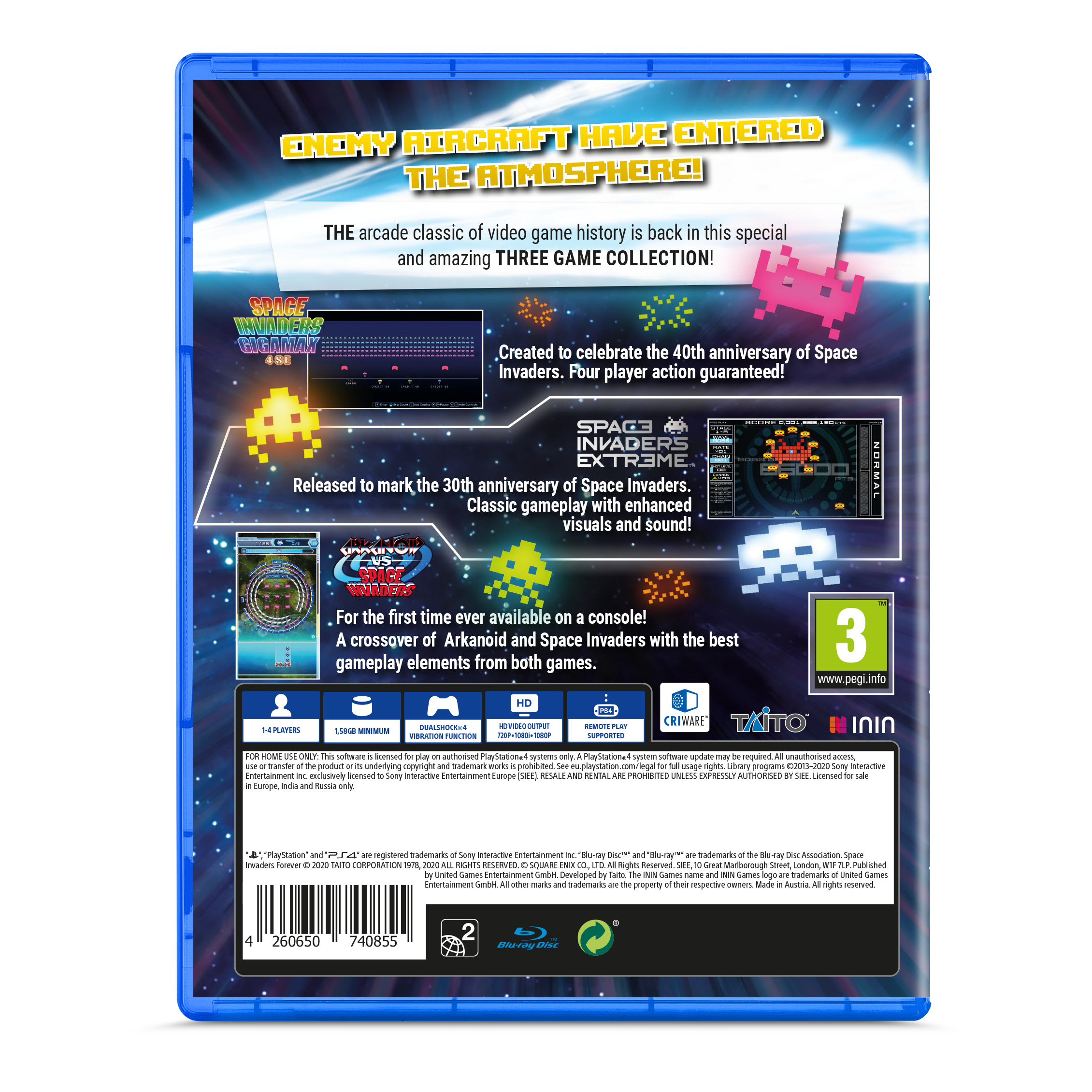 inin-games-space-invaders-forever-ps4-spiel-collection-3-in-1 image 2