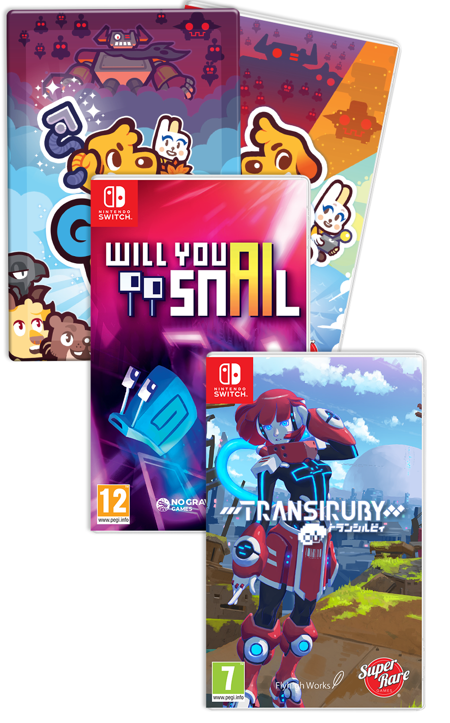 super-rare-games-pb-23-grapple-dog-snail-transiruby-switch-bundle image 1
