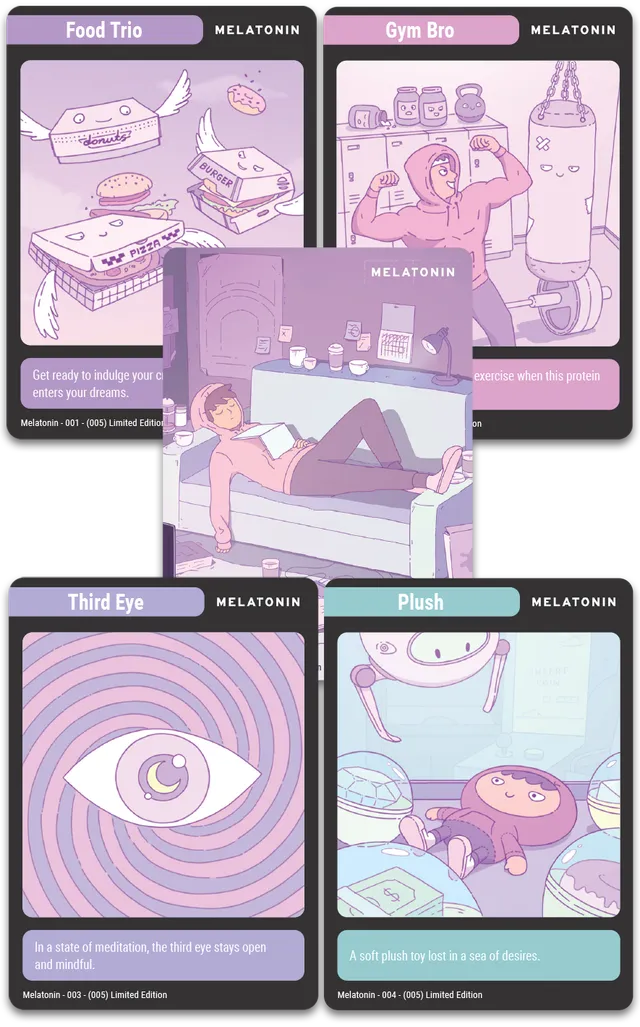 super-rare-games-melatonin-trading-cards-booster-tc-145-3er-pack image 1