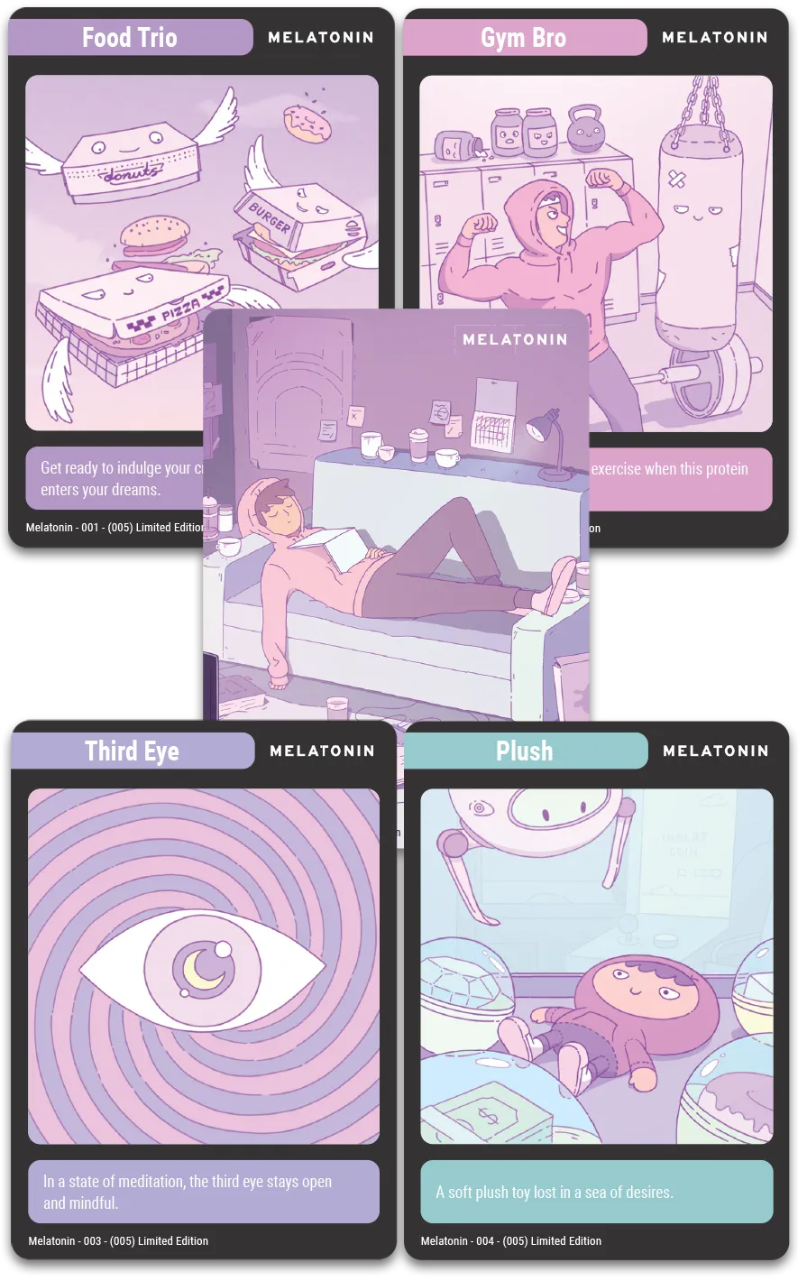 super-rare-games-melatonin-trading-cards-booster-tc-145-3er-pack image 1
