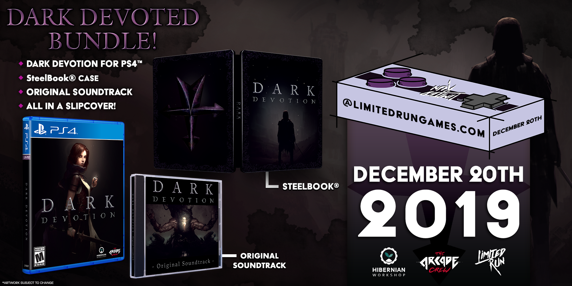 limited-run-dark-devotion-318-ps4-spiel-devoted-bundle-steelbook image 2