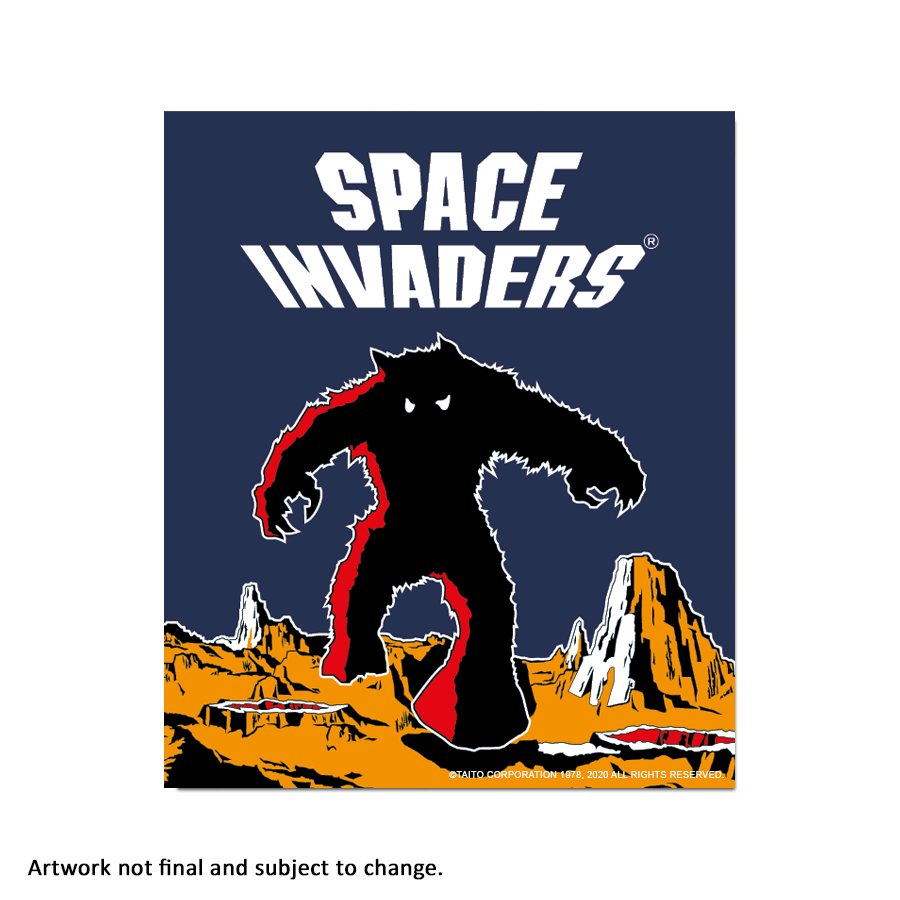 strictly-limited-space-invaders-retro-art-card-alu-bild-14x17-cm image 1