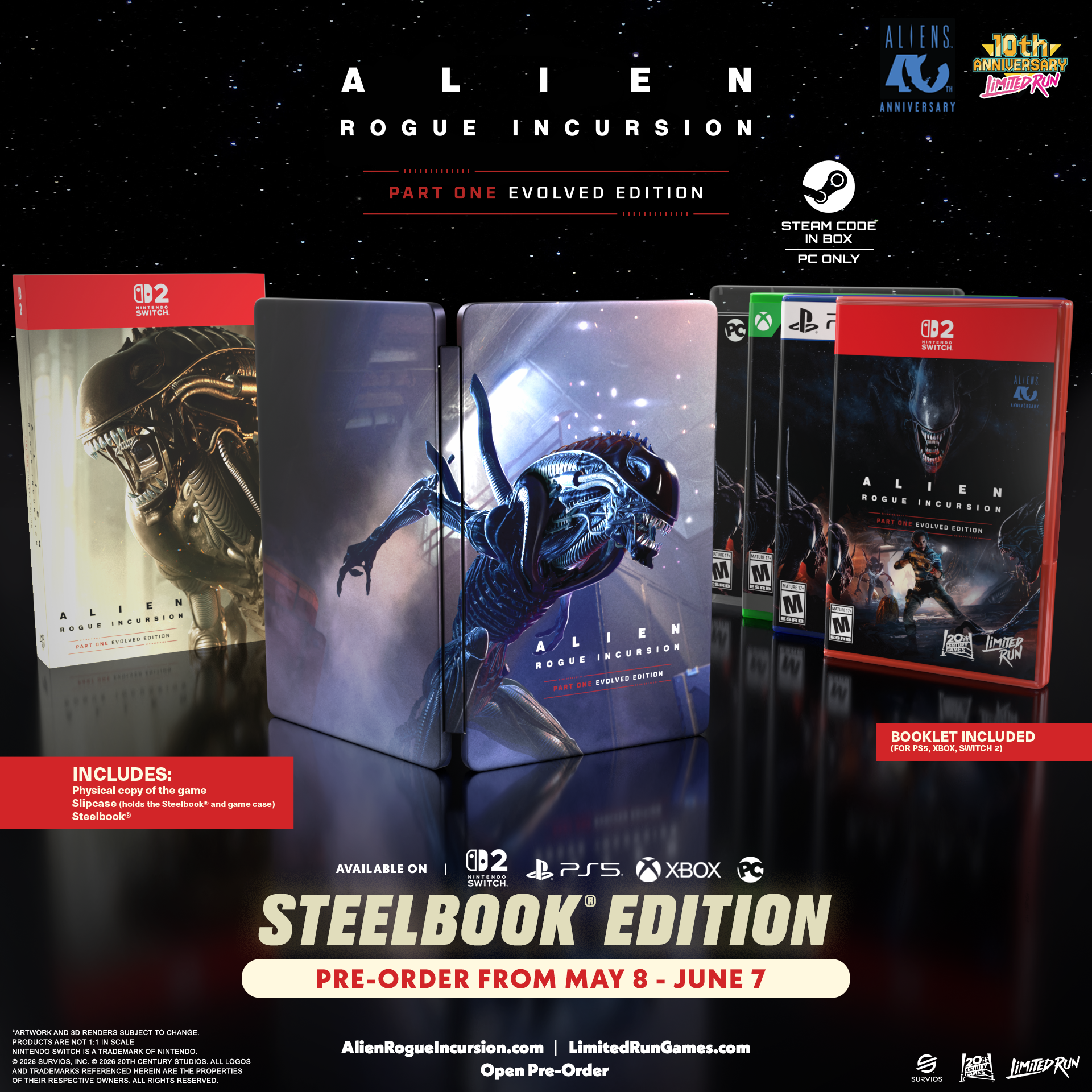 limited-run-alien-rogue-incursion-ps5-spiel-steelbook-action-horror image 2
