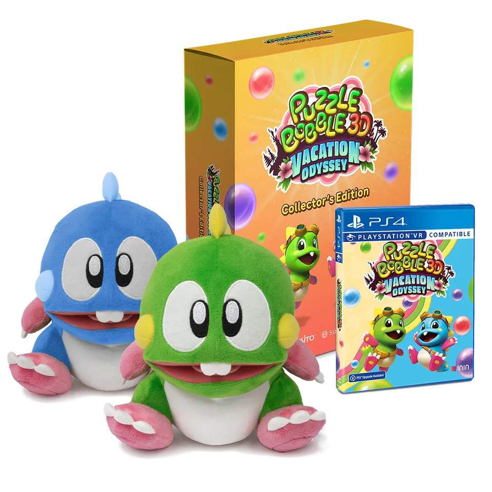 puzzle-bobble-3d-vacation-odyssey-ps4-spiel-collector-s-plush-bundle image 1