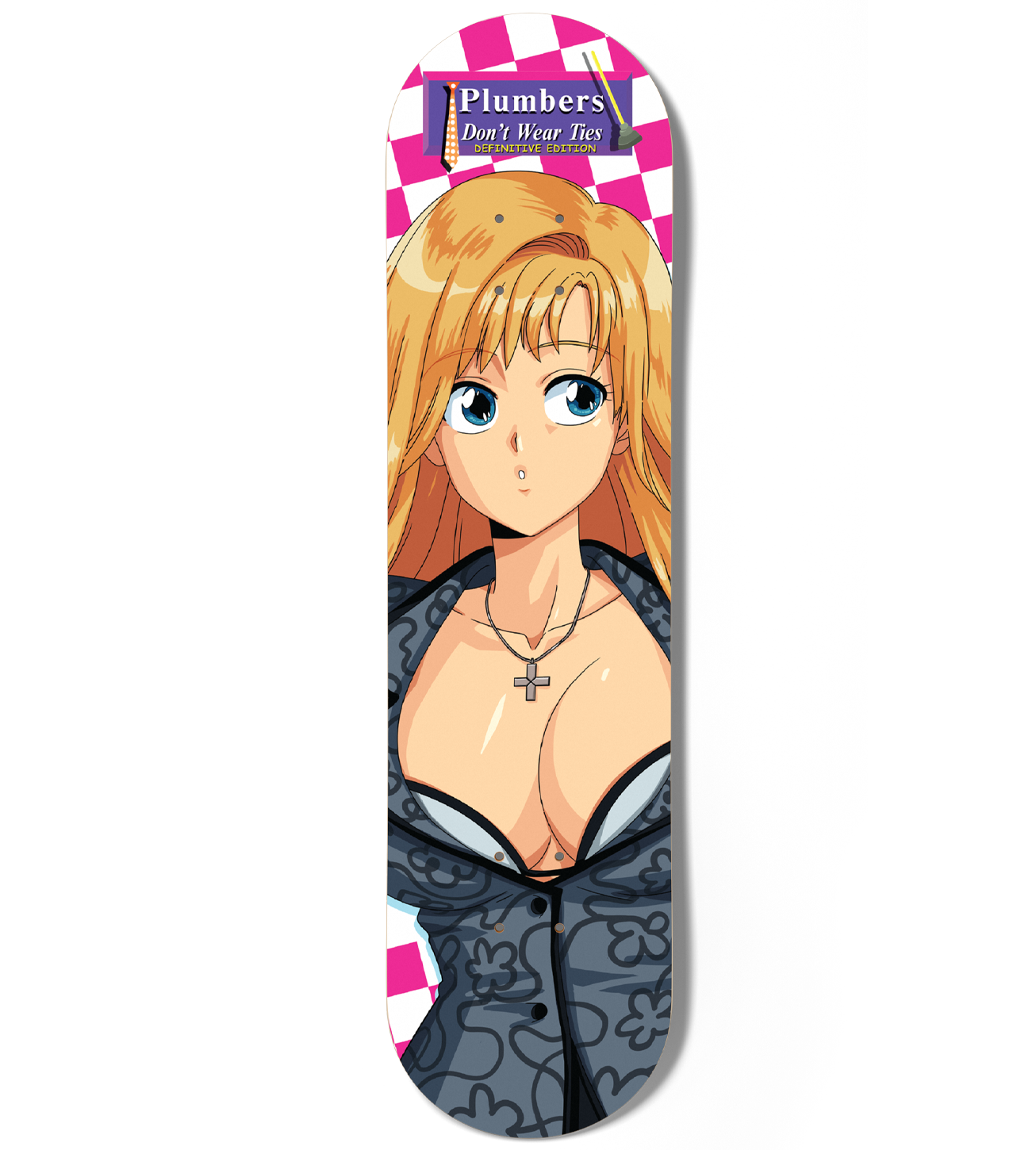 limited-run-plumbers-don-t-wear-ties-skatedeck-definitive-edition image 1