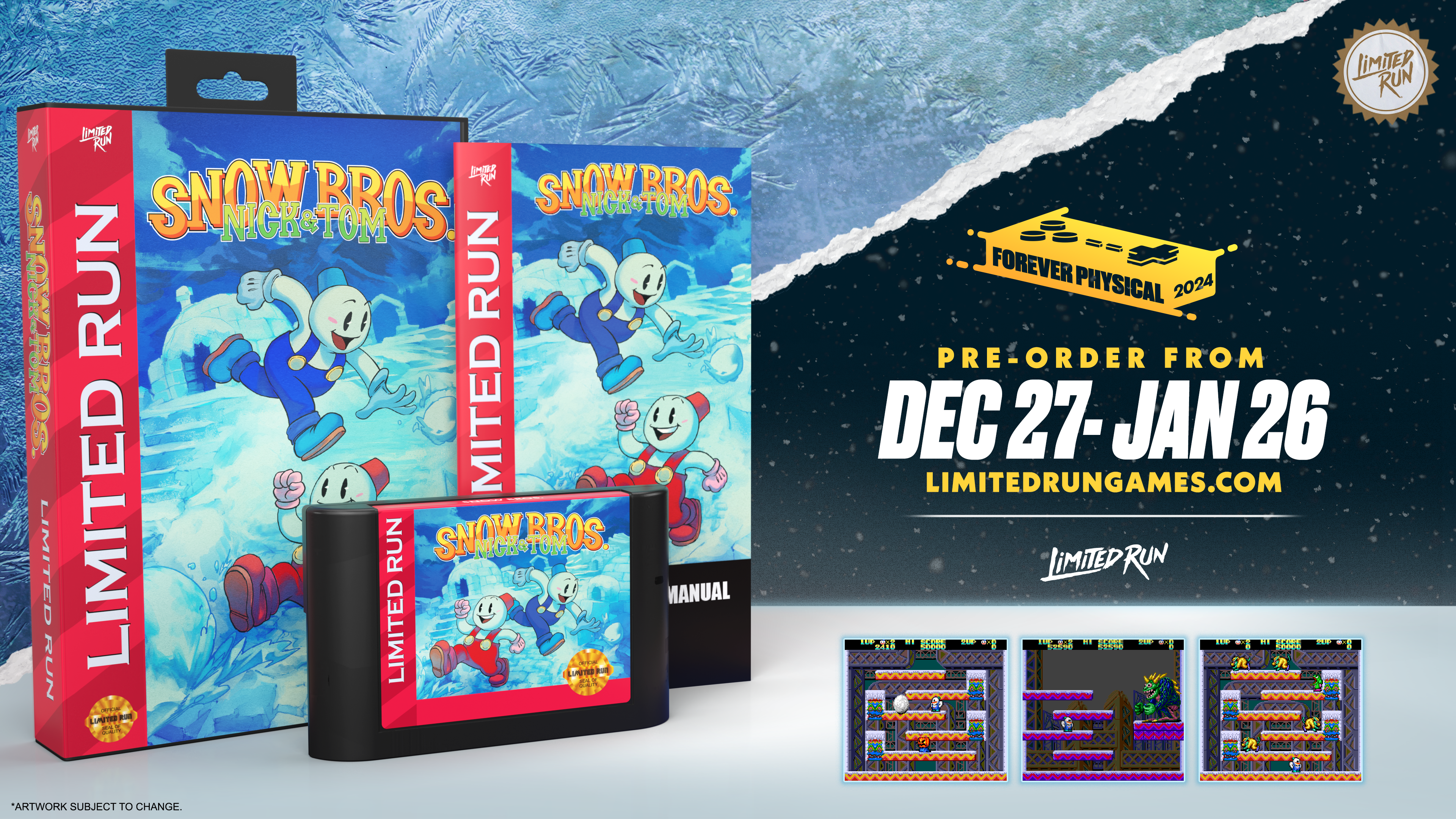 limited-run-snow-bros-nick-tom-sgn-16-bit-modul-retro image 2