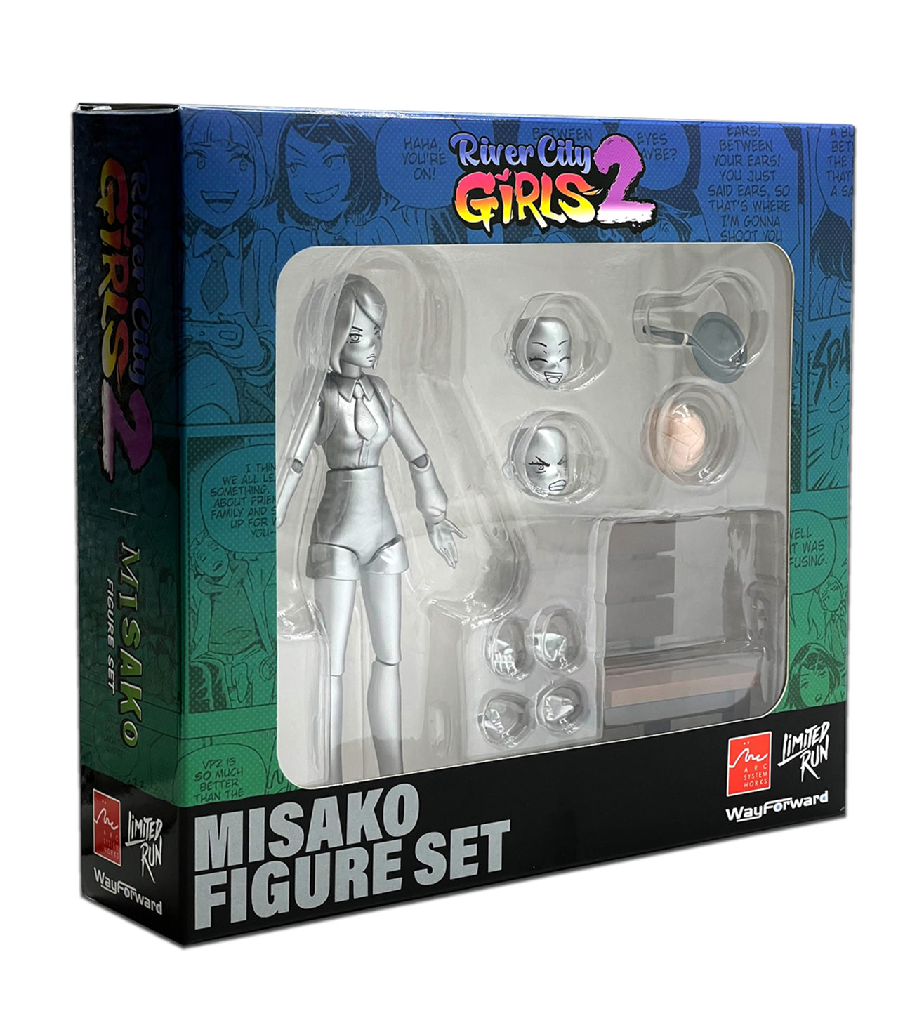limited-run-river-city-girls-2-kyoko-figur-set-a-schwarz-weiss image 5