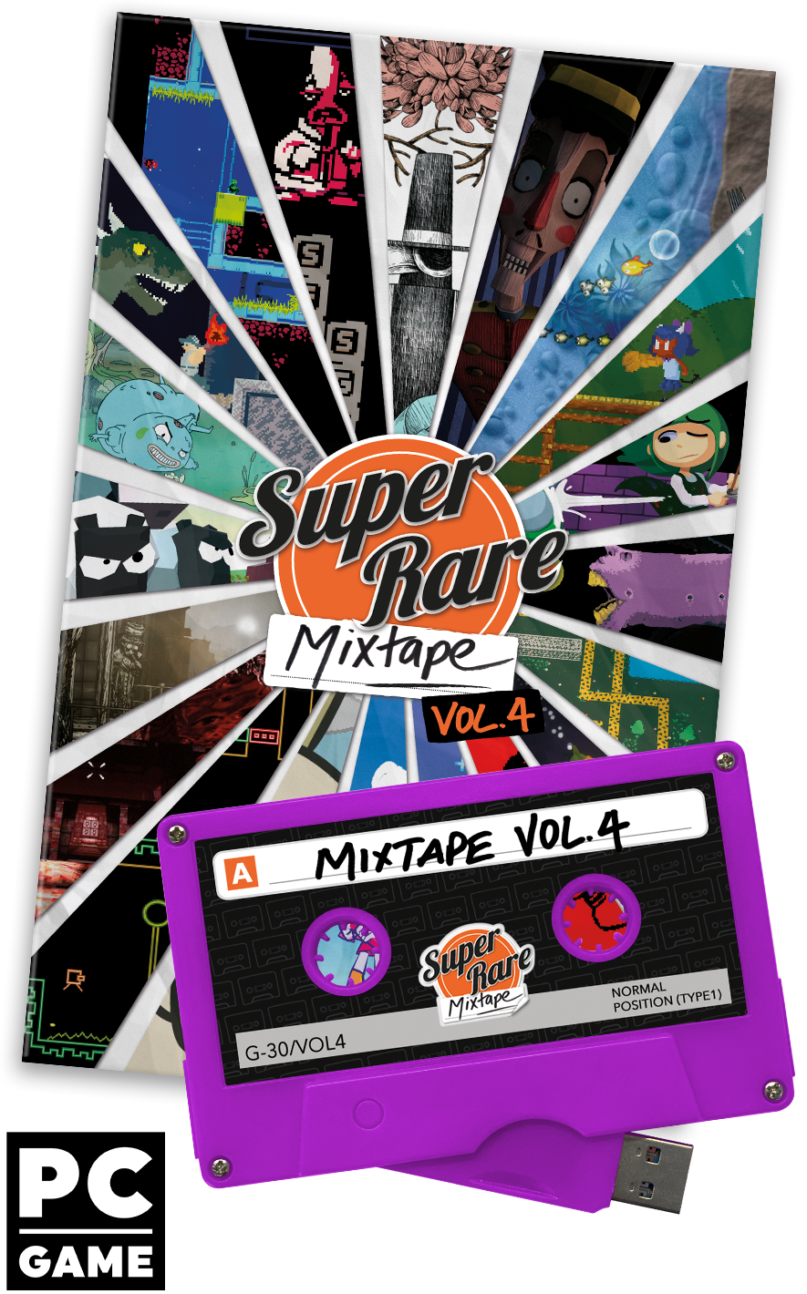 super-rare-games-mixtape-volume-4-usb-spielesammlung-30-spiele-box image 1