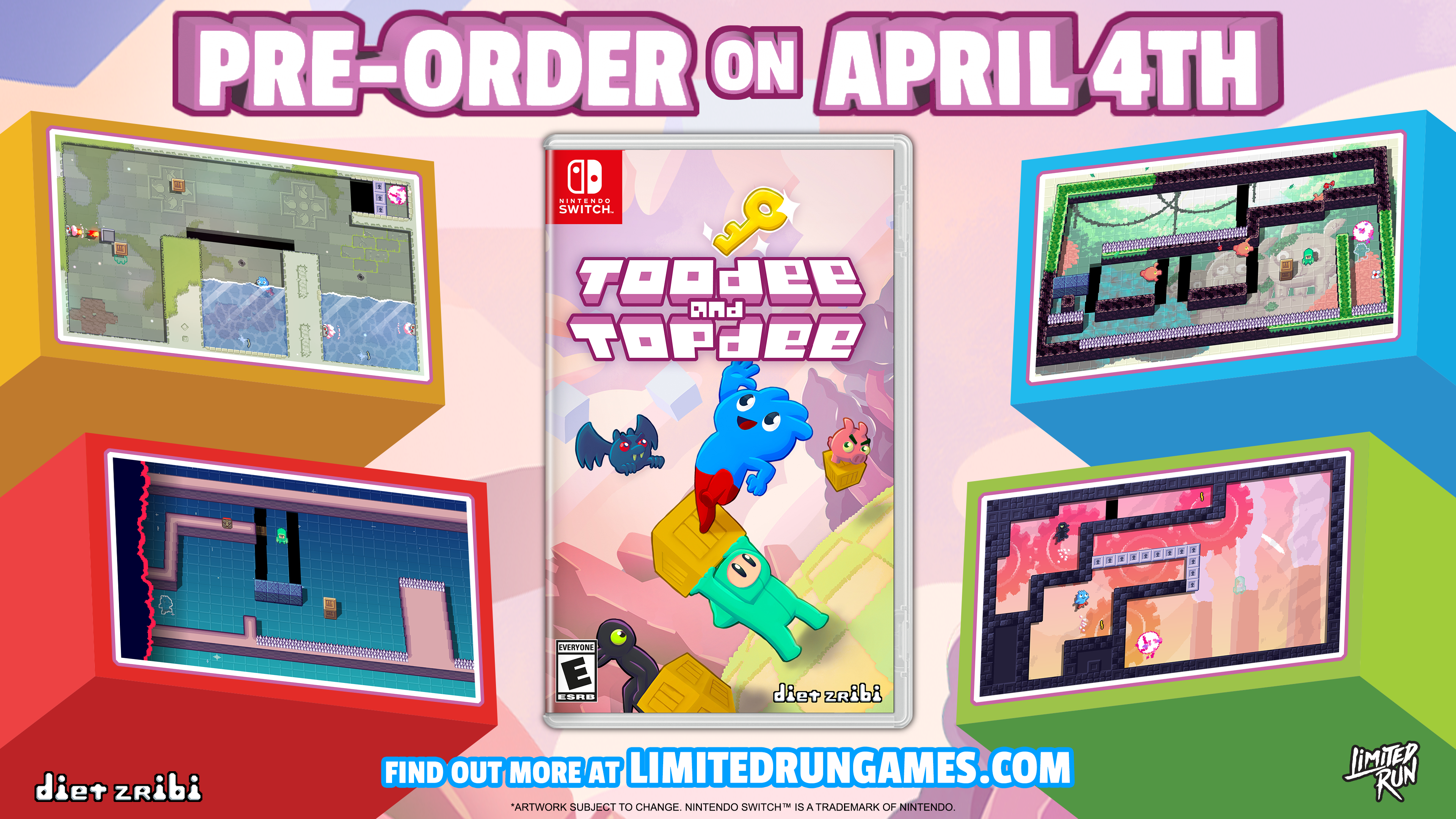 limited-run-toodee-and-topdee-switch-spiel-puzzle-platformer image 3