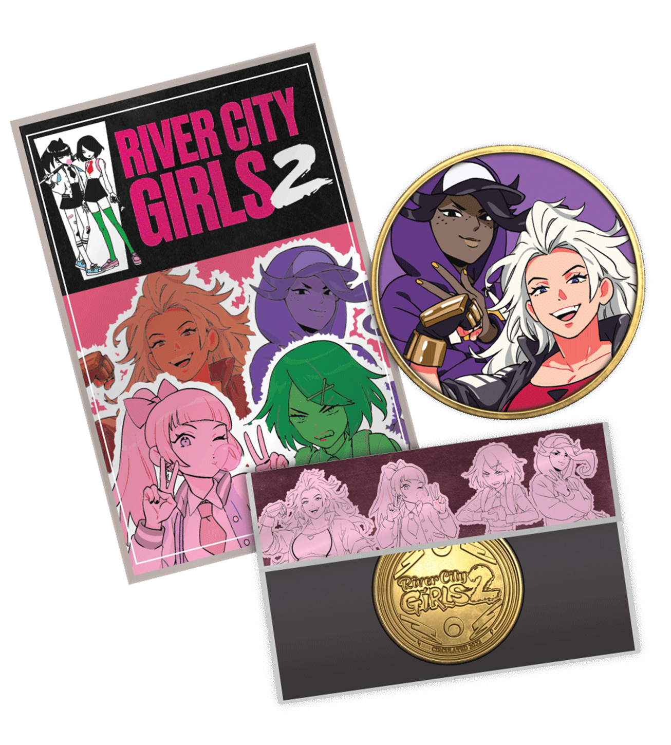 limited-run-river-city-girls-2-sammler-m-nze-collectible-coin image 1