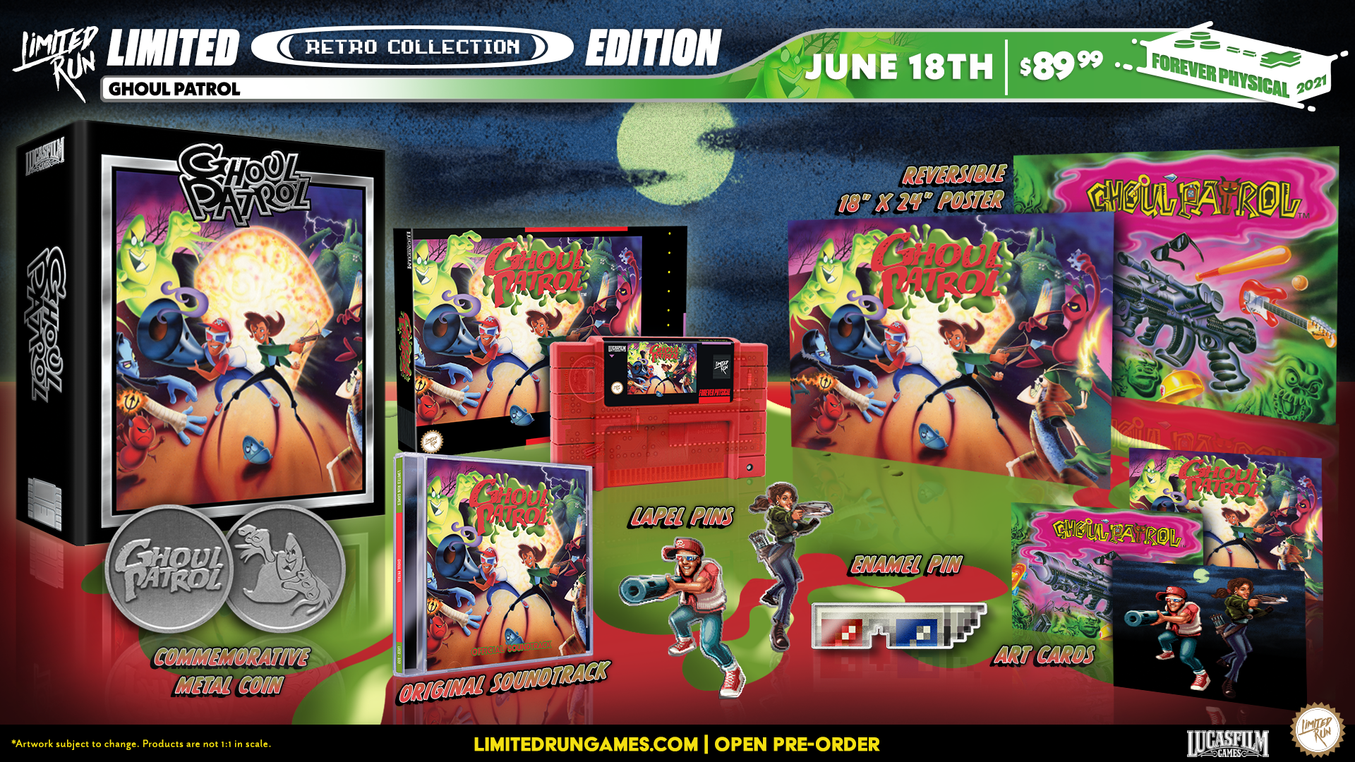 limited-run-games-ghoul-patrol-snes-modul-premium-transparent-rot image 3