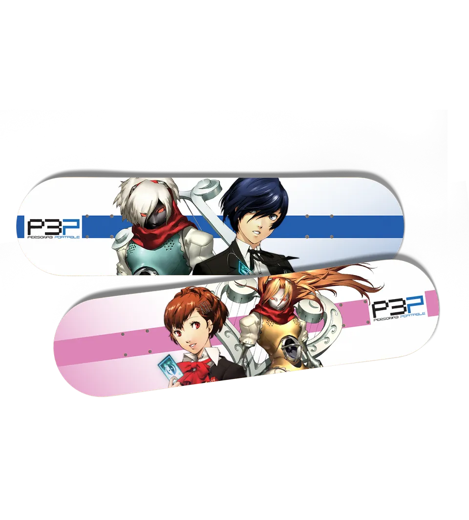 limited-run-persona-3-portable-skateboard-deck-male-protagonist image 1