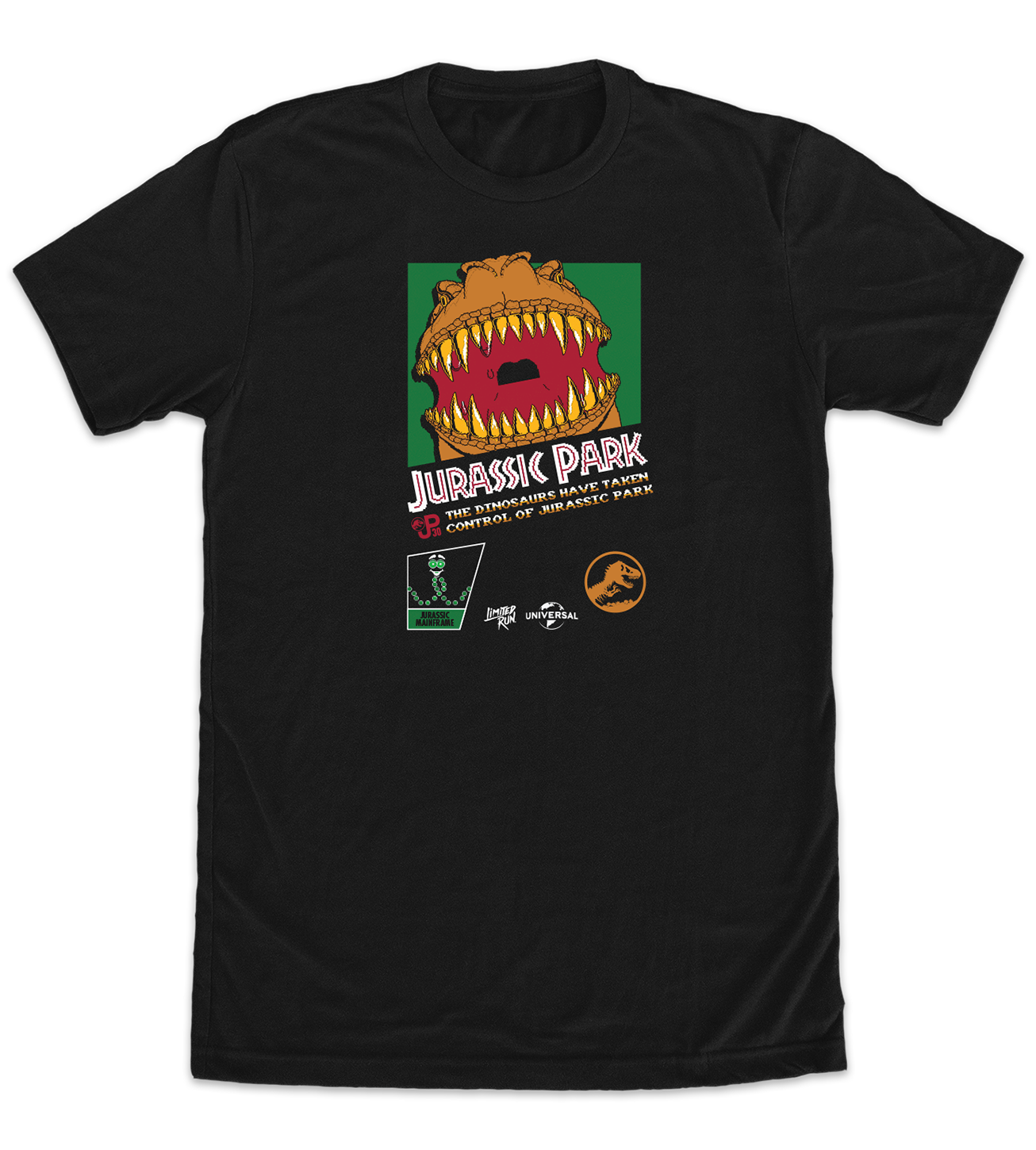 jurassic-park-8-bit-t-rex-t-shirt-schwarz-gr-e-l image 1
