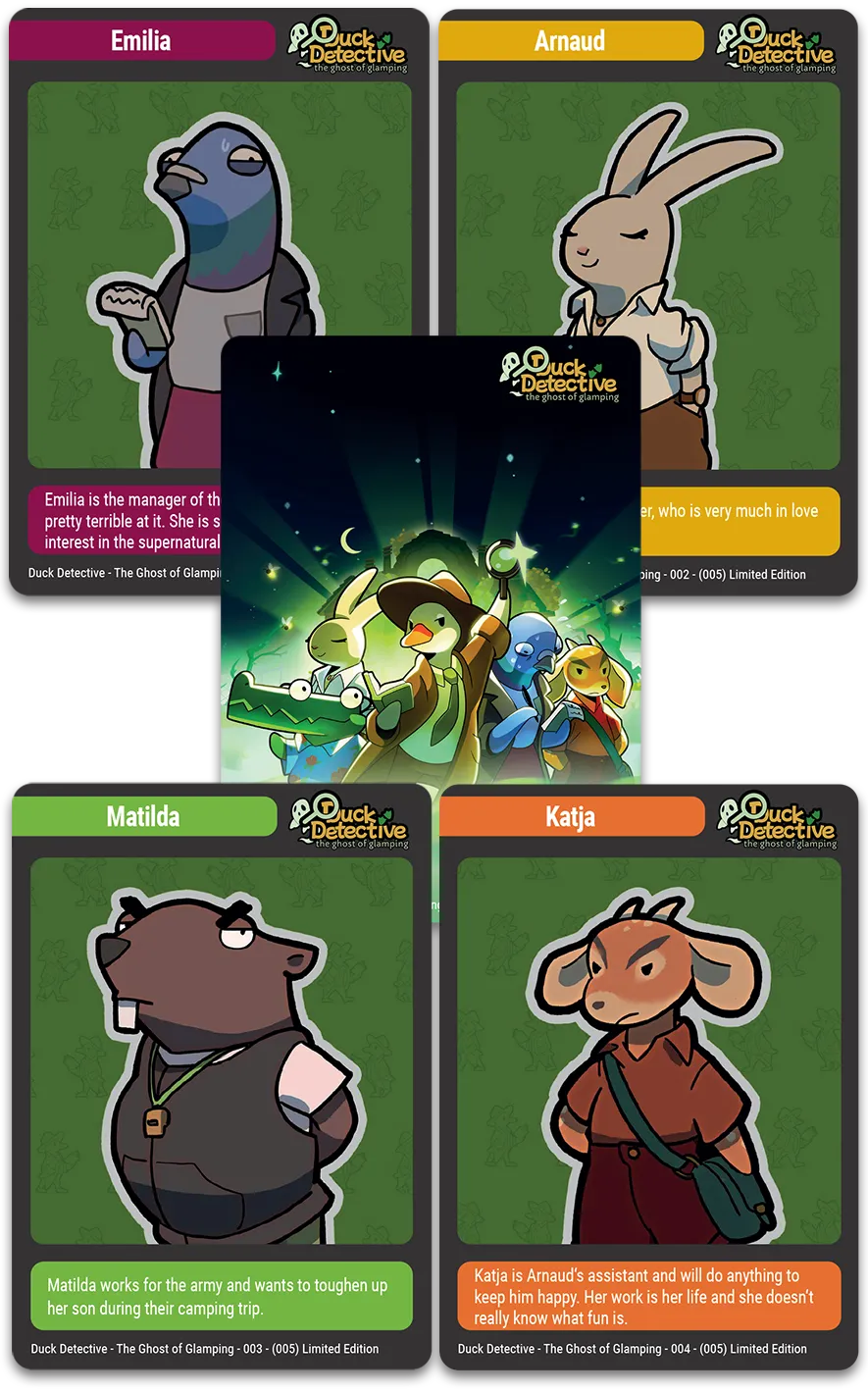 super-rare-games-tc-151-duck-detective-ghost-of-glamping-cards image 1