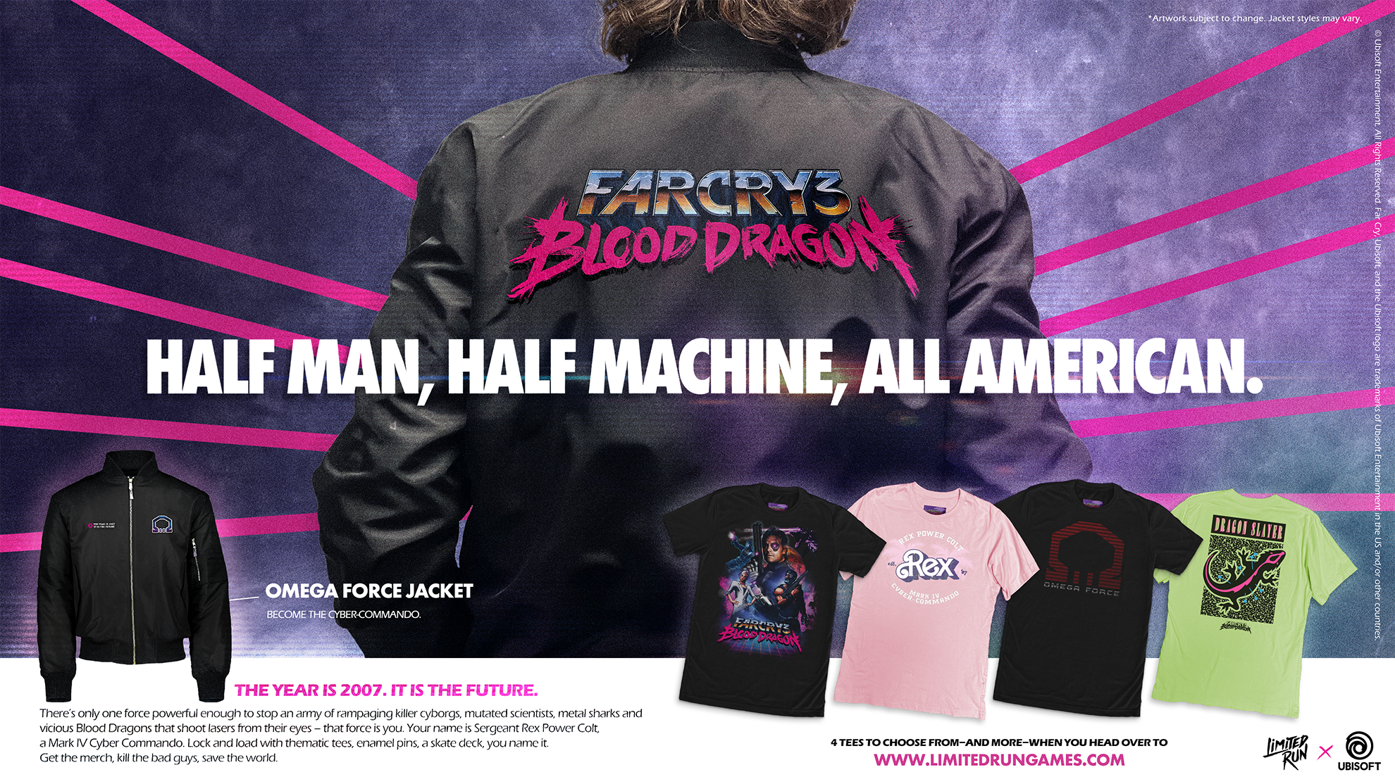 far-cry-blood-dragon-omega-force-t-shirt-gr-l-schwarz image 3