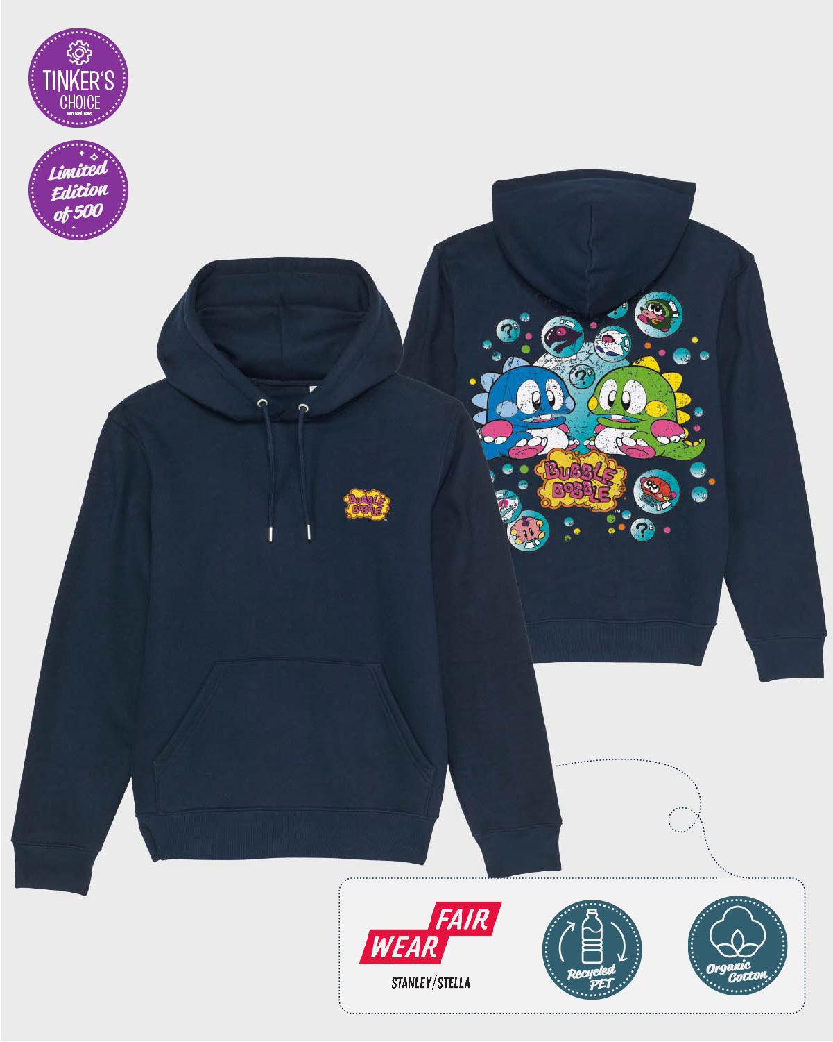 strictly-limited-bubble-bobble-hoodie-bub-und-bob-bio-baumwolle image 5