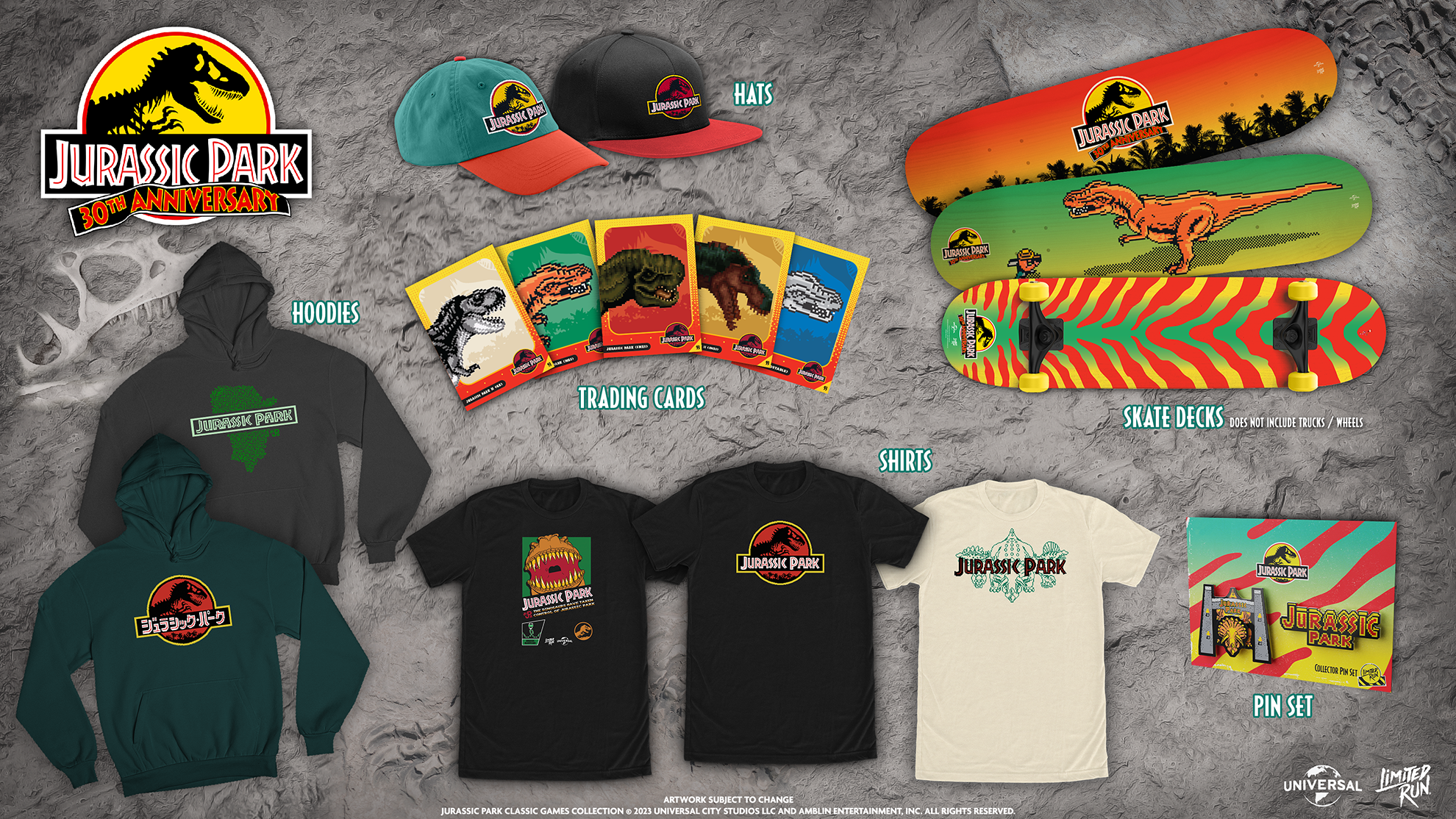 limited-run-jurassic-park-isla-nubar-pixel-hoodie-l-grau image 3