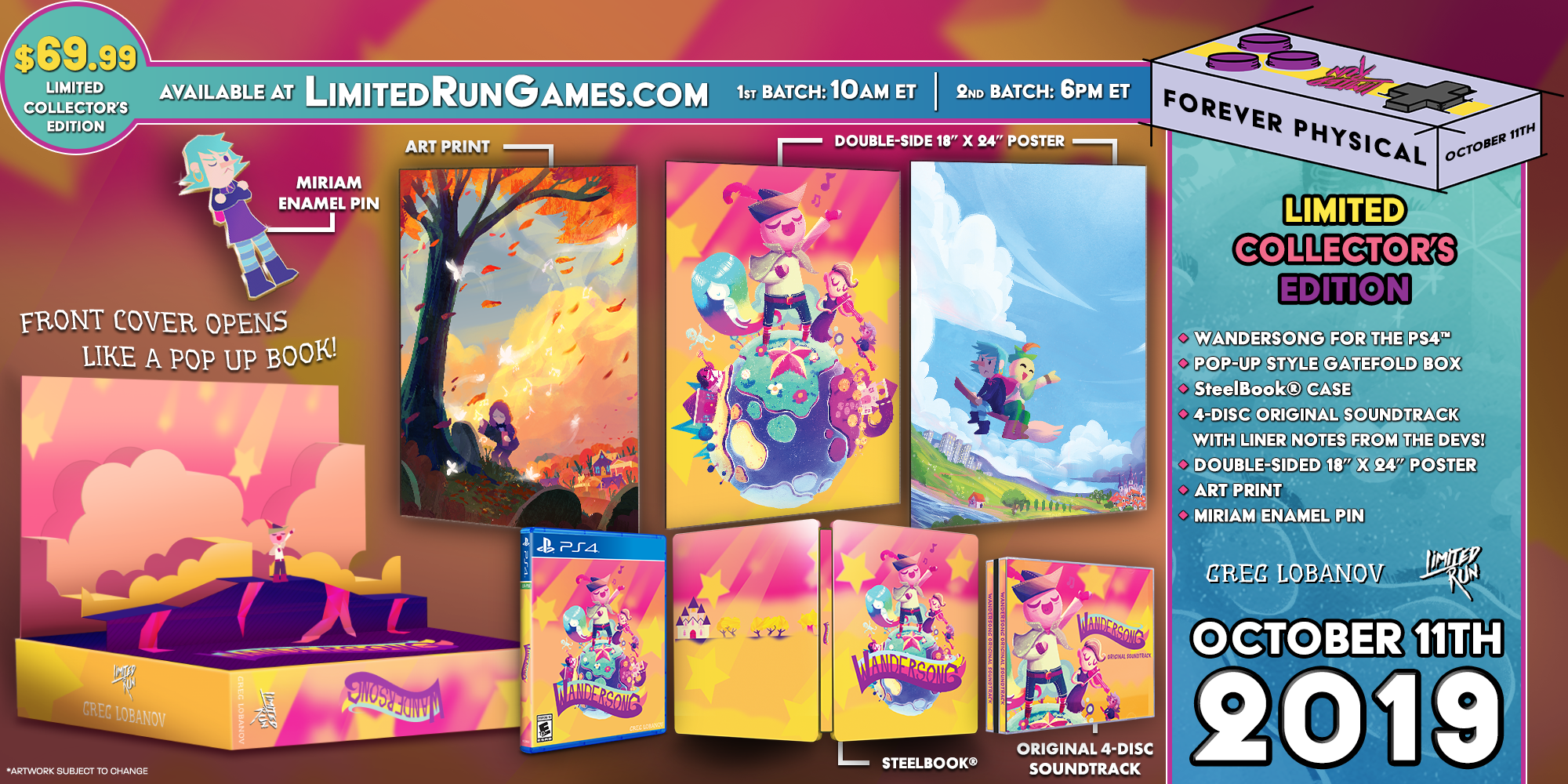 limited-run-300-wandersong-pop-up-edition-ps4-spiel-steelbook image 2
