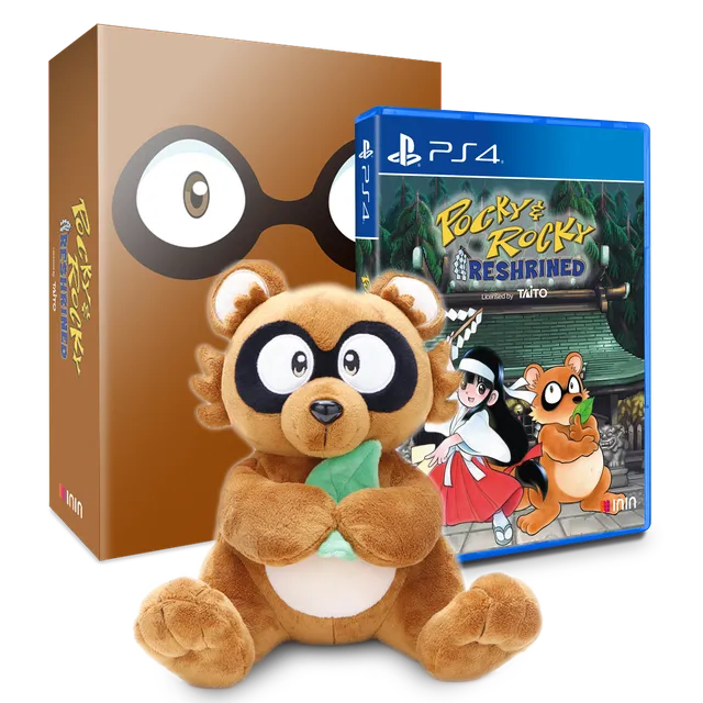 pocky-rocky-reshrined-collector-s-edition-ps4-spiel-plushie-bundle-koop image 1