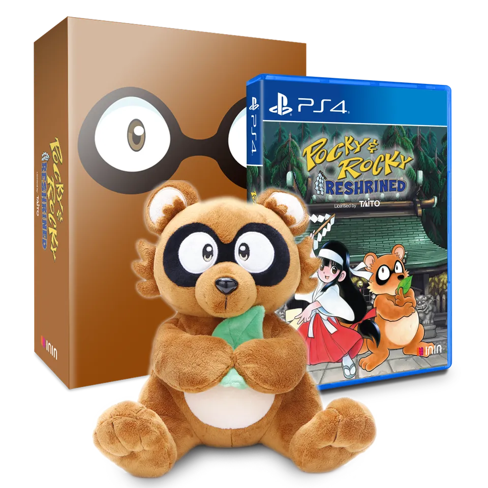 pocky-rocky-reshrined-collector-s-edition-ps4-spiel-plushie-bundle-koop image 1