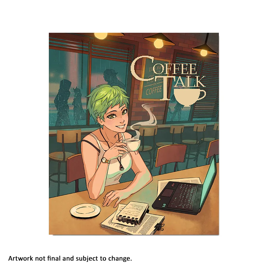 strictly-limited-games-coffee-talk-art-card-alu-platte-14x17 image 1