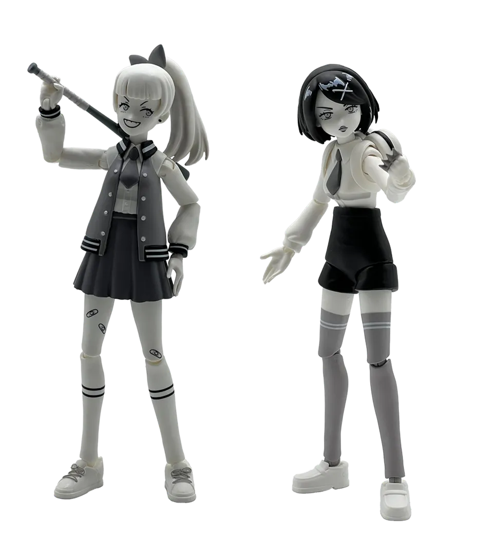 limited-run-river-city-girls-2-kyoko-figur-set-a-schwarz-weiss image 1
