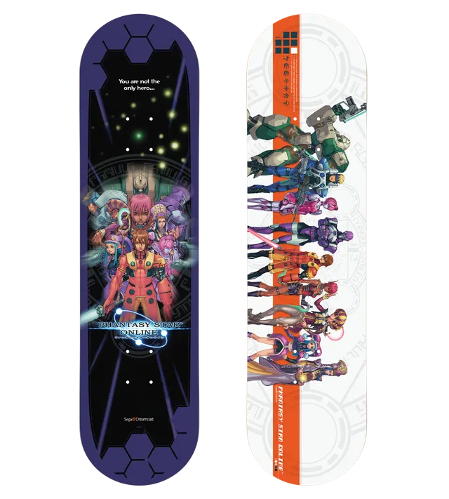 limited-run-games-phantasy-star-online-skate-deck-blau-sammler image 1