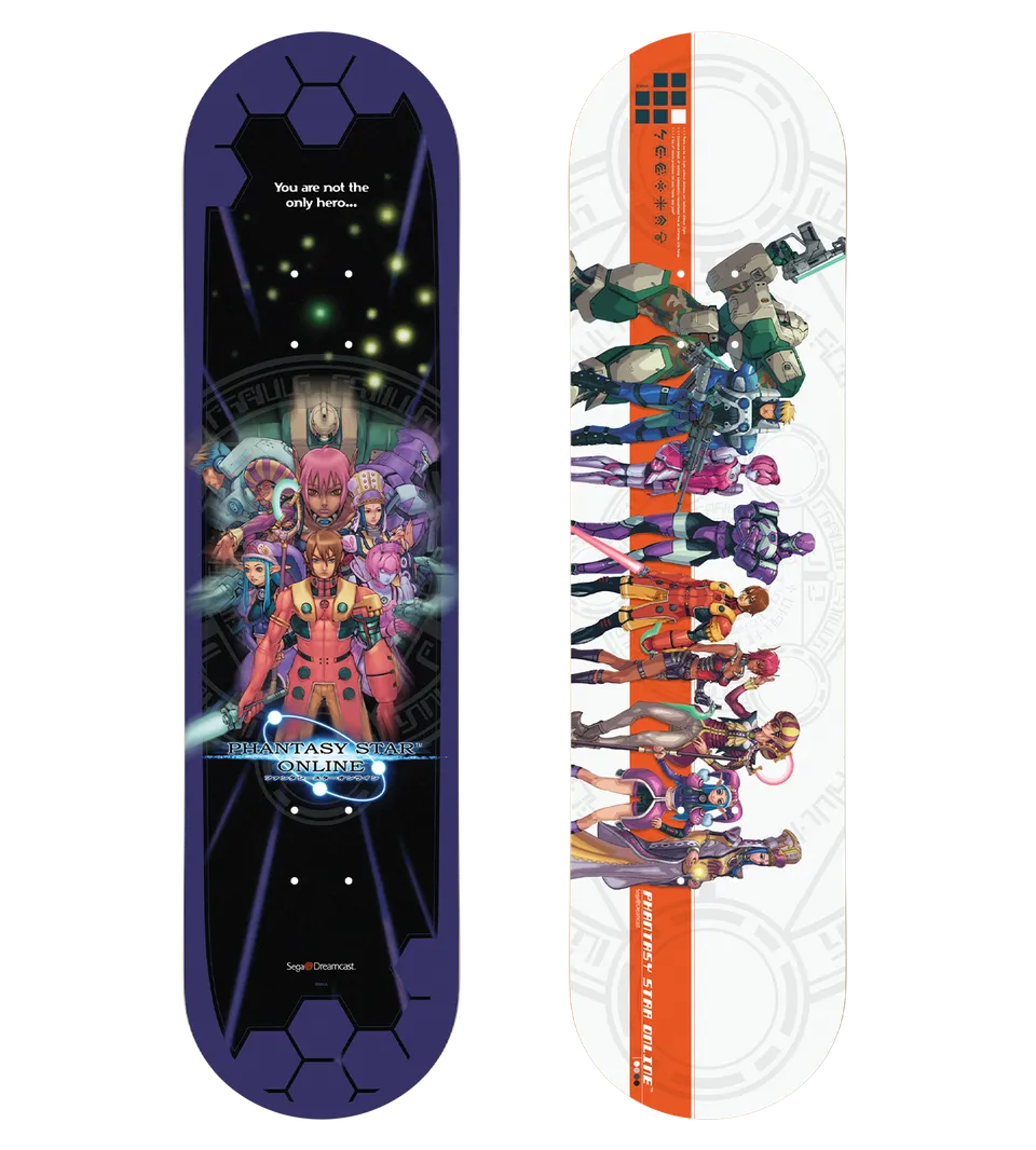 limited-run-games-phantasy-star-online-skate-deck-blau-sammler image 1