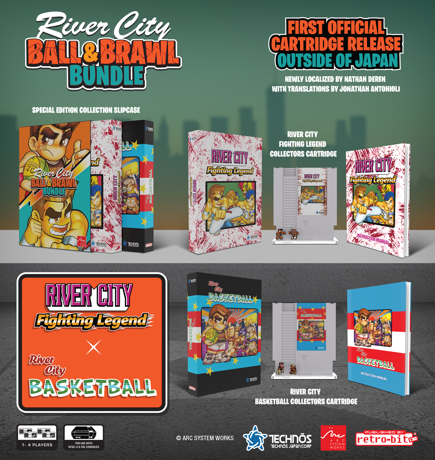 river-city-ball-brawl-bundle-nes-modul-basketball-fighting image 2
