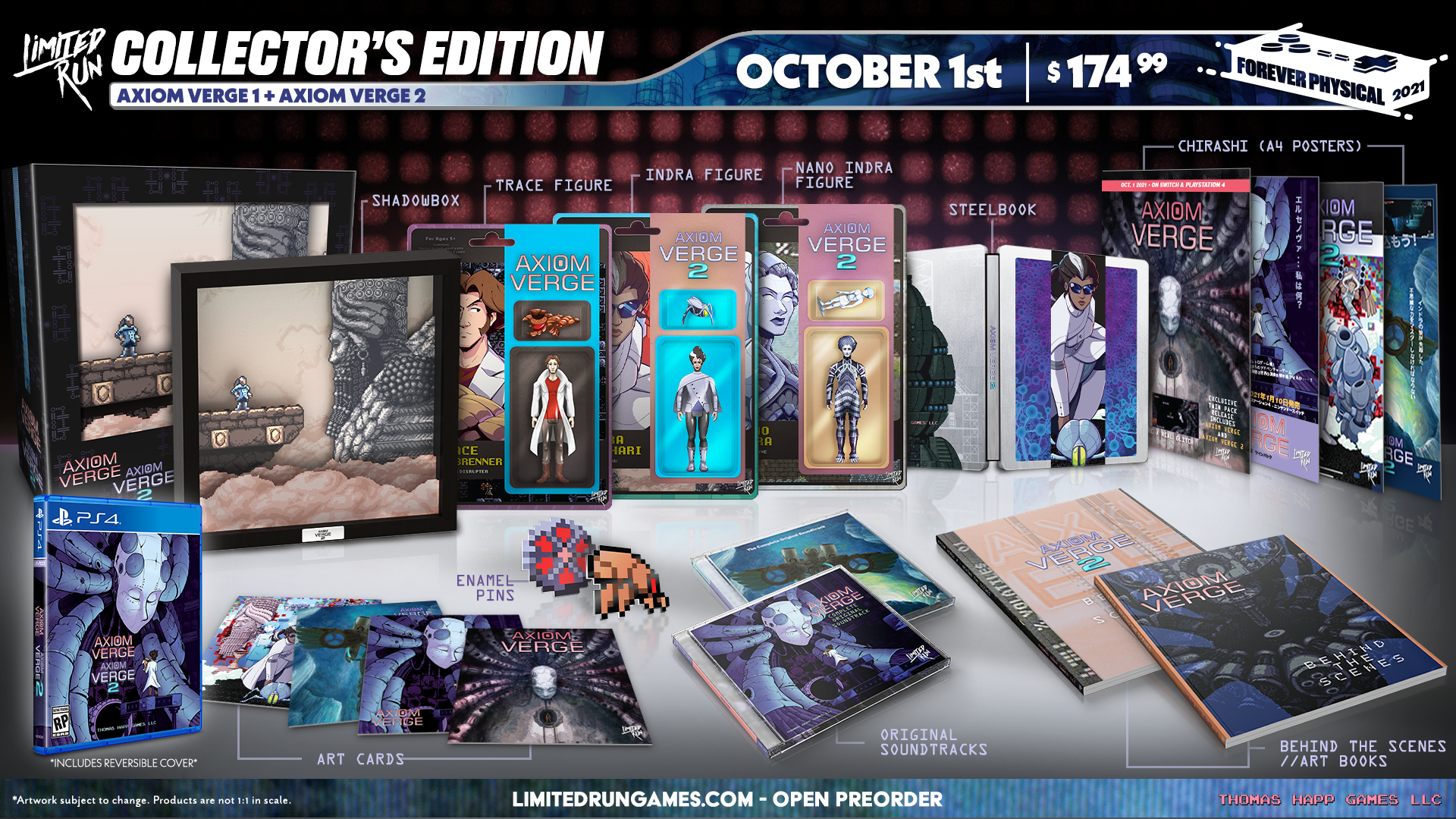 limited-run-430-axiom-verge-1-2-double-pack-ps4-collectors-edition image 2