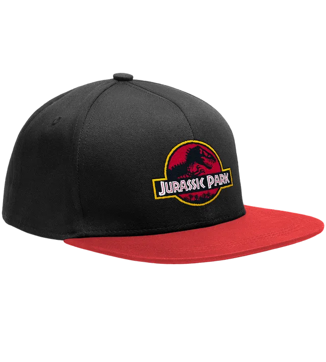 limited-run-jurassic-park-snapback-cap-m-tze-rot-schwarz image 1