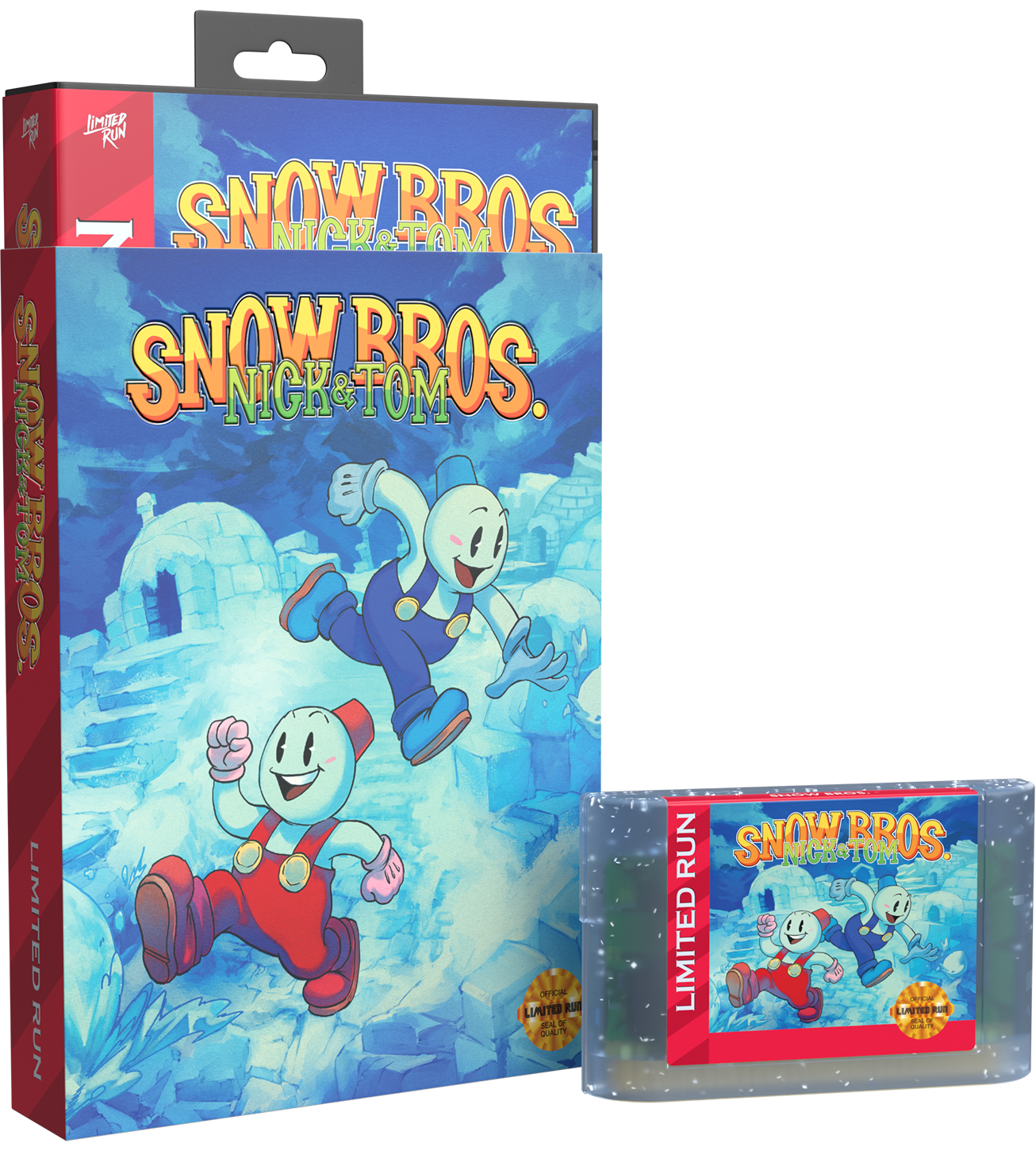 limited-run-snow-bros-nick-tom-sgn-spiel-deluxe-16-bit image 1