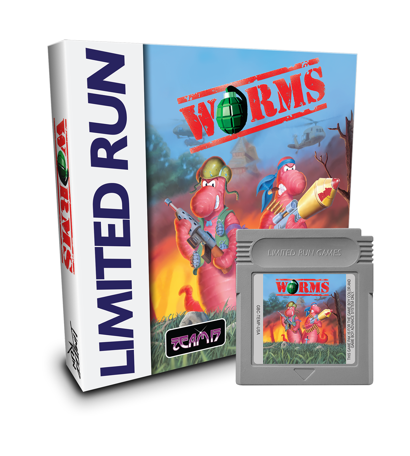 limited-run-worms-gb-game-boy-modul-peach-sammler image 2