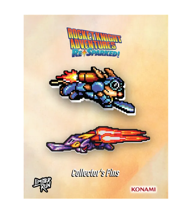 limited-run-rocket-knight-re-sparked-pin-set-sparkster-x-axel-2 image 1