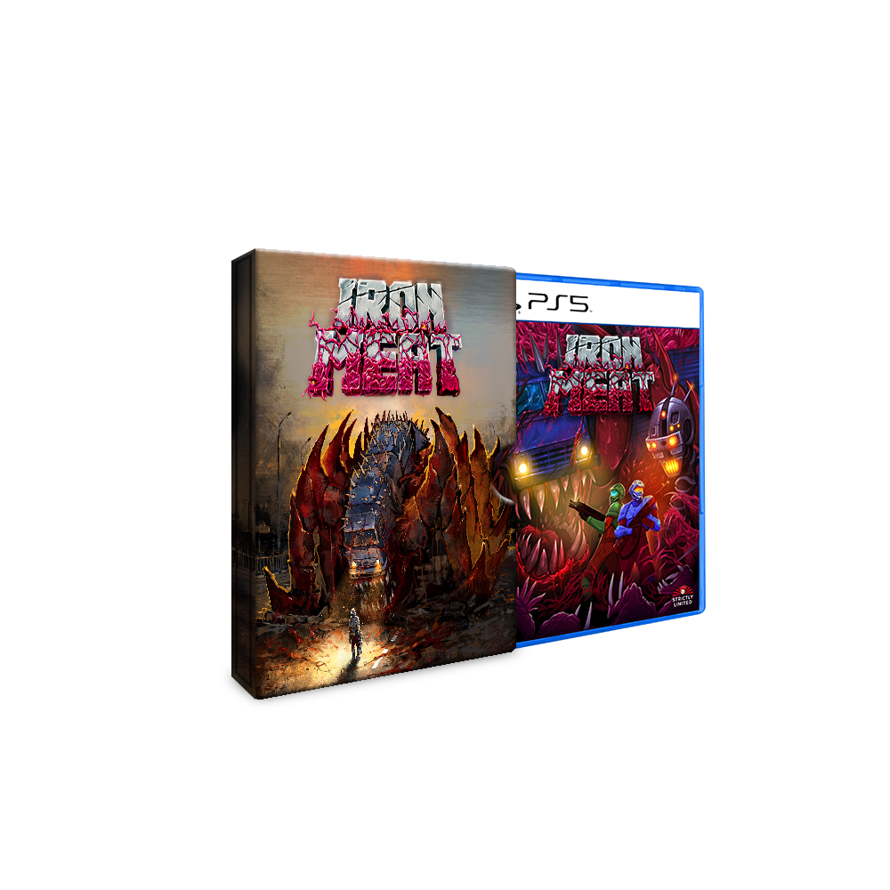 strictly-limited-iron-meat-ps5-spiel-metal-edition-run-and-gun image 1